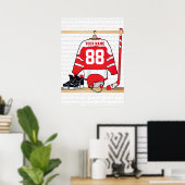 Poster Hockey sur glace du Jersey (Bureau à domicile)
