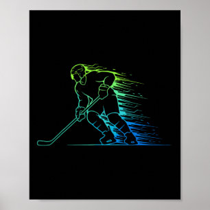 Poster Hockey sur glace et graphisme de hockey pour homme