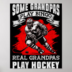 Poster Hockey sur glace Grand-père vintage Certains grand