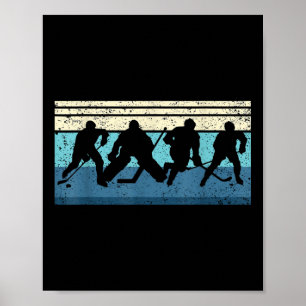 Poster Hockey sur glace noir