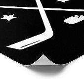 Poster Hockey sur glace - Racket croisés (1) (Coin)