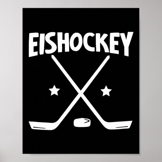 Poster Hockey sur glace - Racket croisés (1) (Devant)