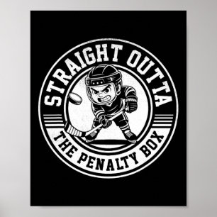 Poster Hockey sur glace tout droit sorti du banc des péna