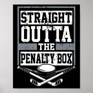 Poster Hockey sur glace tout droit sorti du banc des péna