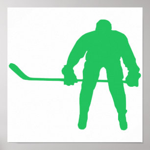 Poster Hockey sur glace vert de Kelly