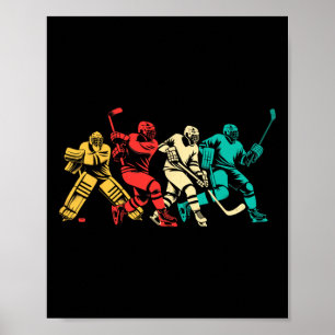 Poster Hockey sur glace vintage