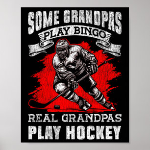 Poster Hockey sur glace Vintage Grand-père Certains grand