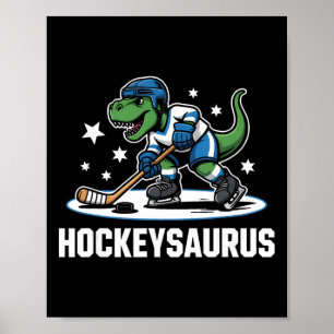 Poster Hockeysaurus T-rex Hockey Dinosaure _1
