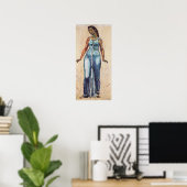 Poster Hodler - Femme debout Figure Dans Une Robe Bleue 1 (Bureau à domicile)