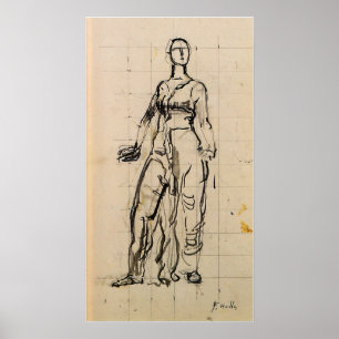 Poster Hodler - Figure drapée debout 1913