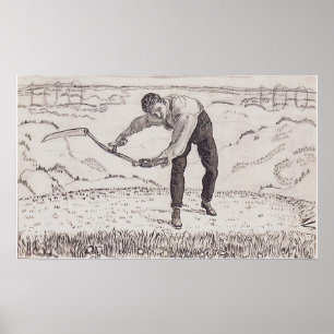 Poster Hodler - La tondeuse à gazon au travail 1909