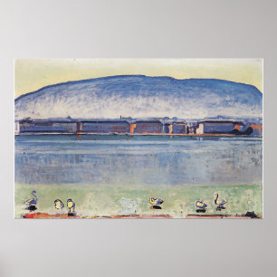 Poster Hodler - Lac Léman Avec Six Cygnes 1914