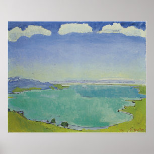 Poster Hodler - Lac Léman depuis Caux 1917