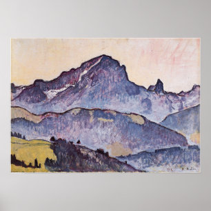 Poster Hodler - Le Grand Muveran De Villars 1912