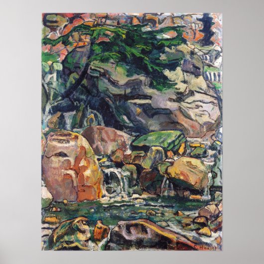 Poster Hodler - Mountain Stream Près De Beatenberg 1910 (Devant)