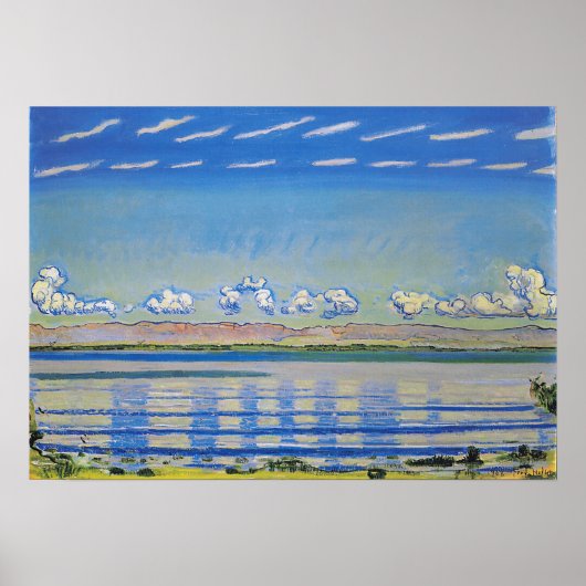 Poster Hodler - Paysage rythmique Sur Le Lac Léman 1908 (Devant)