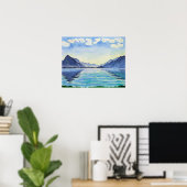 Poster Hodler - Réflexion symétrique du lac Thun 1905 (Bureau à domicile)