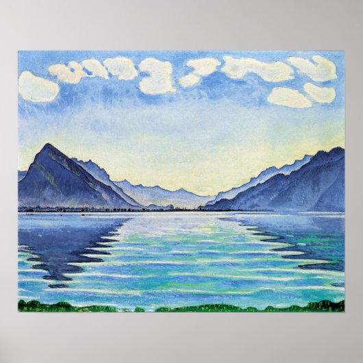 Poster Hodler - Réflexion symétrique du lac Thun 1905 (Devant)