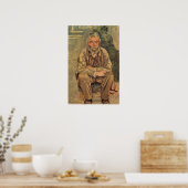 Poster Hodler - Sitting Bartiger Man 1884 (Cuisine)