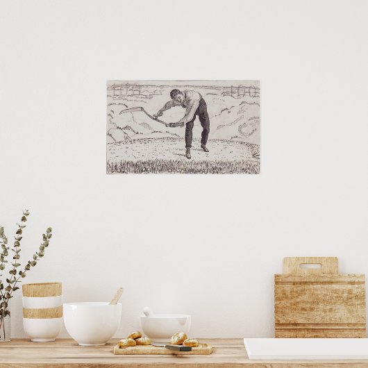 Poster Hodler - The Working Mower 1909 (Cuisine)