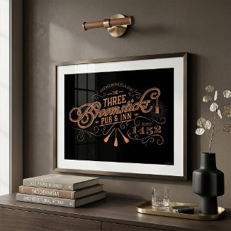 Poster HOGSMEADE™ THE THREE BROOMSTICKS™ Pub & Auberge