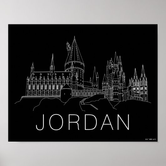 Poster HOGWARTS™ CASTLE Outline (Devant)