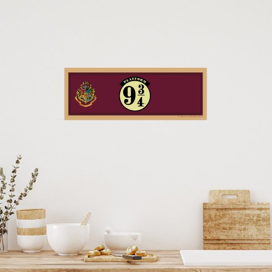 Poster HOGWARTS™ EXPRESS Platform 9 3/4 Bannière (Cuisine)