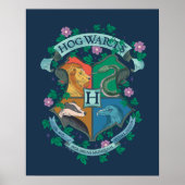 Poster HOGWARTS™ Floral Crest (Devant)