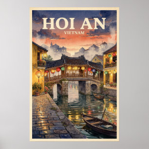 Poster Hoi An Vietnam Voyage Rétro