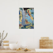 Poster Hokusai - Cascade d'Ono, Kisokaido (Cuisine)