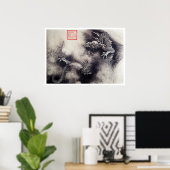 Poster Hokusai - Dragon Scrolls (Bureau à domicile)