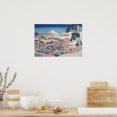 Poster Hokusai - Fuji Katakura Tea Fields, Suruga (Cuisine)