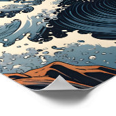 Poster Hokusai japonais (Coin)