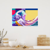 Poster Hokusai rencontre Fibonacci, Pop Art Style (Cuisine)