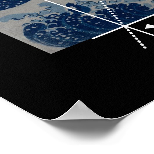 Poster Hokusai rencontre Fibonacci, Version (Coin)