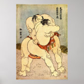 Poster Hokusai Sumo (Devant)