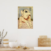 Poster Hokusai Sumo (Cuisine)