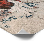 Poster Hokusai - Un Jeu De Coquille Avec Genroku (Coin)