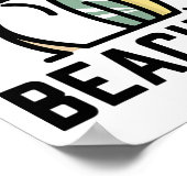 Poster Hola Beach Surf Board Funny Beach Vacances (Coin)