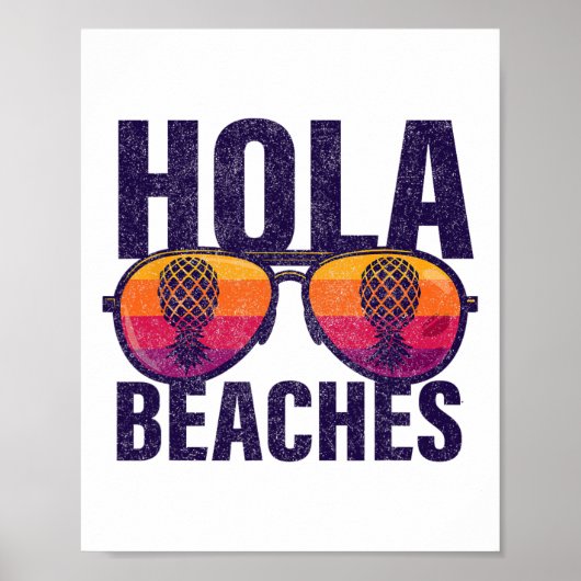 Poster Hola Beach Updown Pineapper Swinger (Devant)