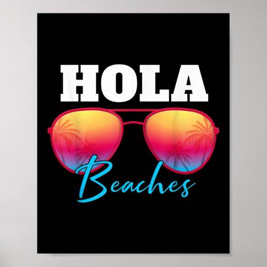 Poster Hola Beach Vacances été Hawaii (Devant)