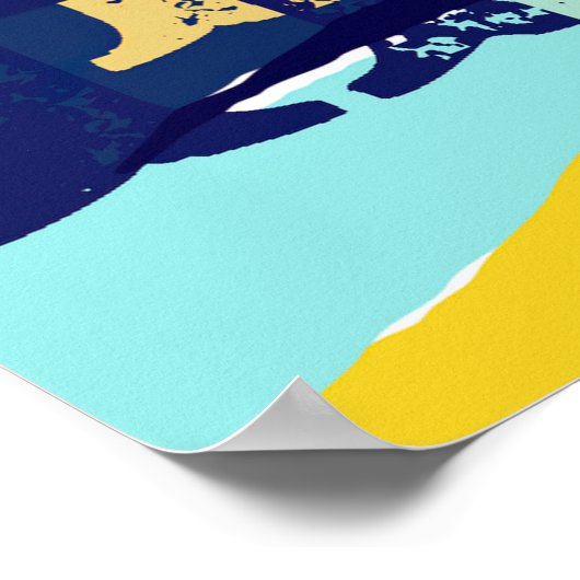 Poster Hola colorée Abstraite (Coin)