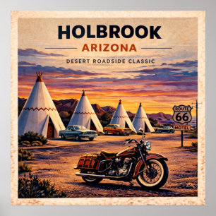 Poster Holbrook Arizona Route 66 Vintage