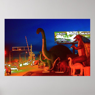 Poster Holbrook Dinosaures-Rte 66