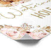 Poster Hole d'eau Highlander Cow Boho Farm Anniversaire (Coin)