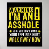 Poster Hole Holes Warning Profanity Fun Gag Gift  (Devant)