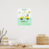 Poster Hole In One Golf First Birthday Par tee Welcome (Cuisine)