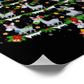 Poster Holiday Xmas Lighting Santa Donkey Christmas Tree  (Coin)