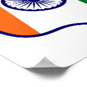 Poster holiES - Inde Drapeau main - être un fan (Coin)
