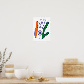 Poster holiES - Inde Drapeau main - être un fan (Cuisine)